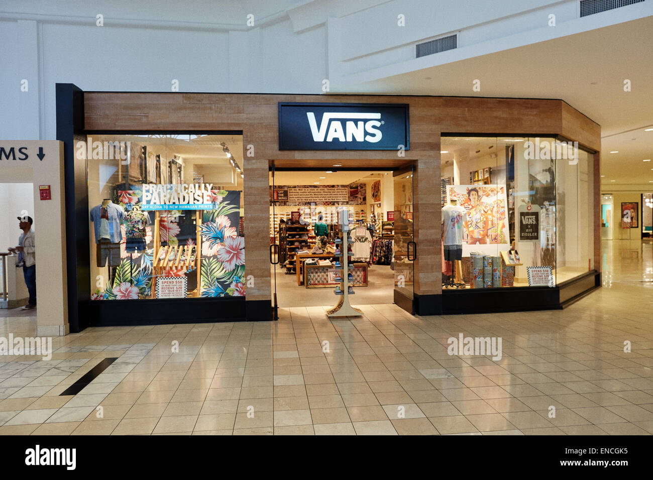 `Downtown Atlanta in Georga USA 3393 Peachtree Rd, Atlanta vans store   interior of Lenox Mall at Lenox Square  super regional s Stock Photo